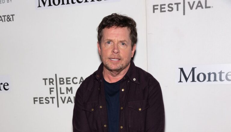 Image of Michael J Fox posing for a photo.